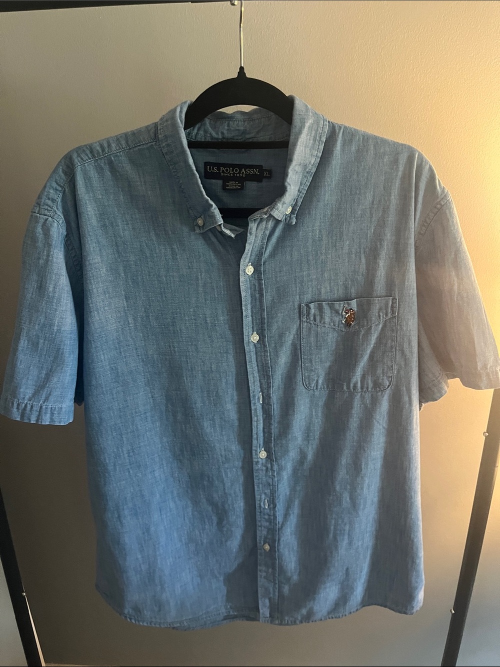 U.S. Polo Assn. Light Blue Short-Sleeve Button-Down Shirt